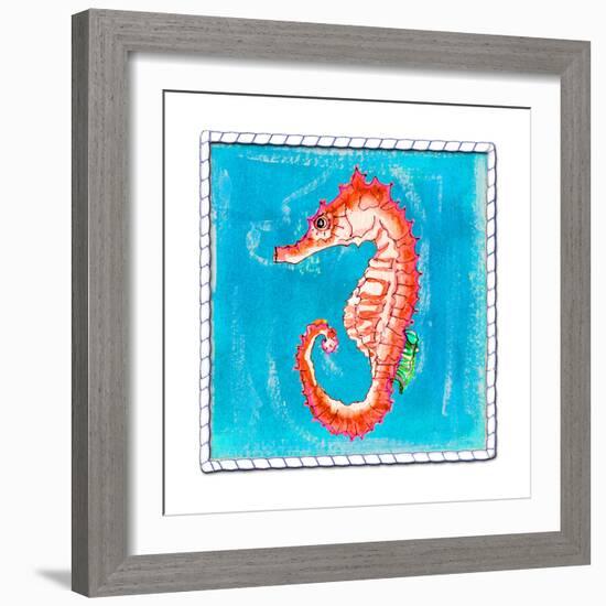 Beach Seahorse-Ormsby, Anne Ormsby-Framed Art Print