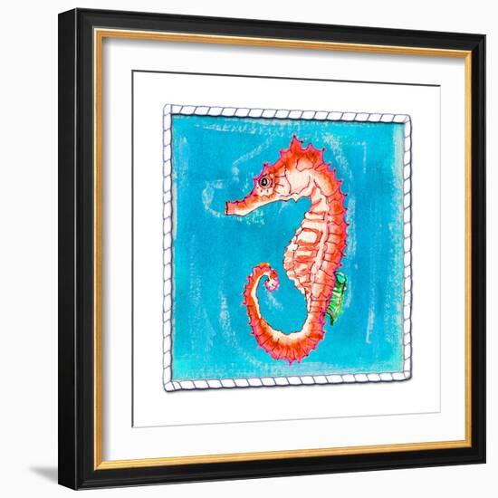 Beach Seahorse-Ormsby, Anne Ormsby-Framed Art Print