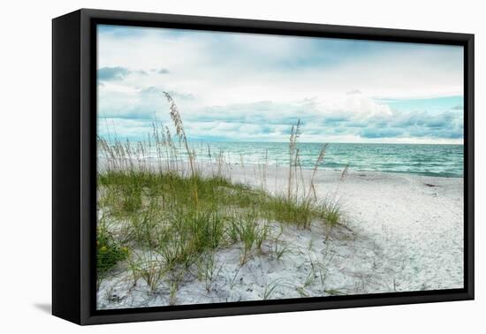 Beach Secrets-Mary Lou Johnson-Framed Stretched Canvas