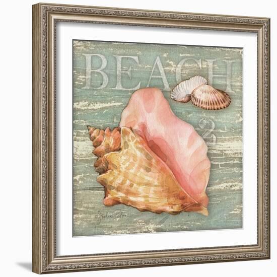 Beach Shells Conch-Julie Paton-Framed Art Print