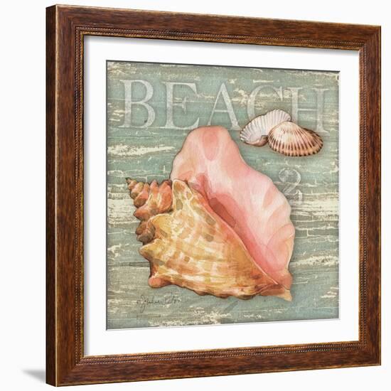 Beach Shells Conch-Julie Paton-Framed Art Print