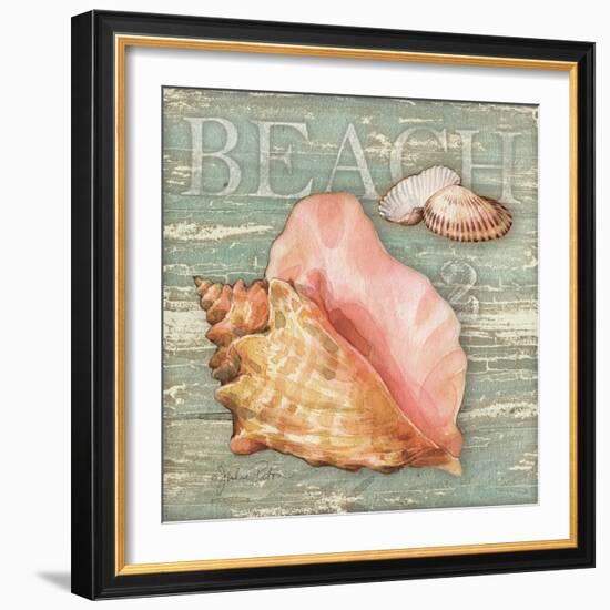 Beach Shells Conch-Julie Paton-Framed Art Print