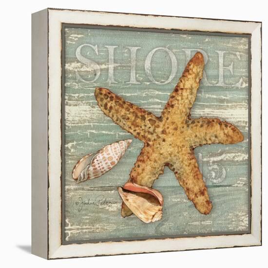 Beach Shells Starfish-Julie Paton-Framed Stretched Canvas