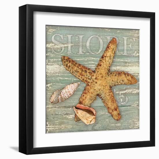 Beach Shells Starfish-Julie Paton-Framed Art Print