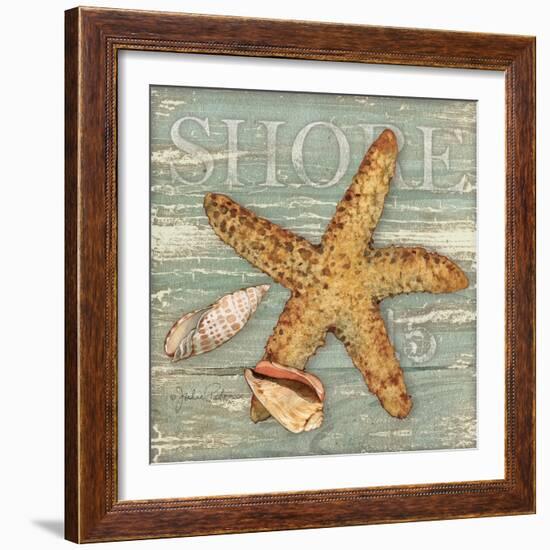 Beach Shells Starfish-Julie Paton-Framed Premium Giclee Print