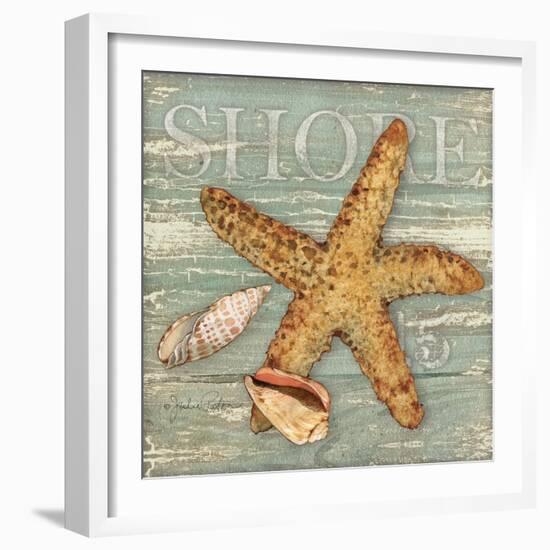 Beach Shells Starfish-Julie Paton-Framed Premium Giclee Print