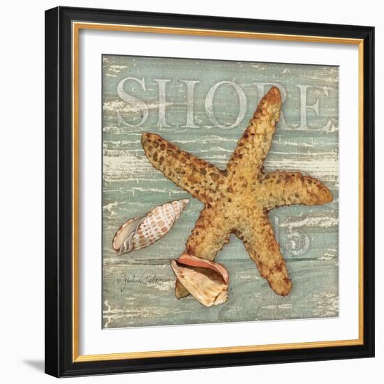Beach Shells Starfish-Julie Paton-Framed Art Print
