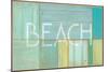 Beach Sign-Z Studio-Mounted Art Print