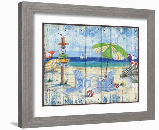 Beach Signs I-Paul Brent-Framed Art Print