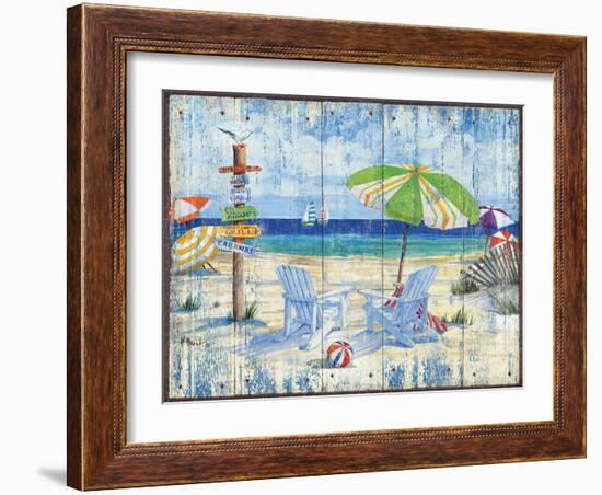 Beach Signs I-Paul Brent-Framed Art Print