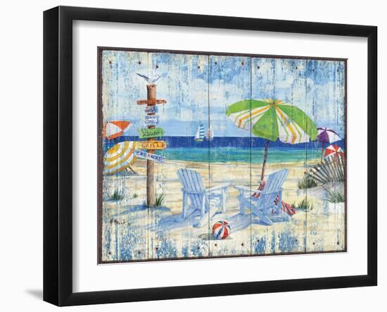 Beach Signs I-Paul Brent-Framed Art Print