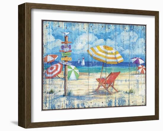 Beach Signs II-Paul Brent-Framed Art Print