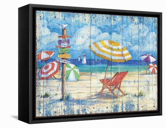 Beach Signs II-Paul Brent-Framed Stretched Canvas