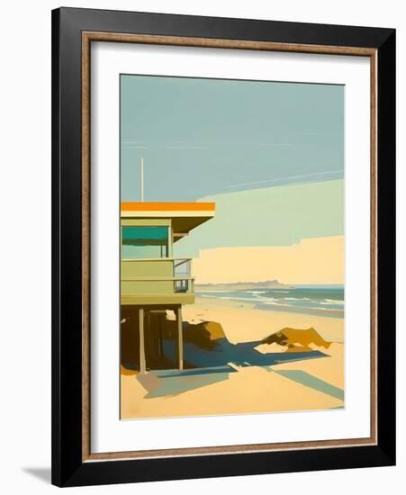 Beach Sky-Walker Noble-Framed Art Print