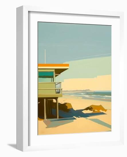 Beach Sky-Walker Noble-Framed Art Print