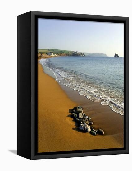 Beach, South Milton Sands, South Hams, Devon, England, United Kingdom-David Hughes-Framed Premier Image Canvas