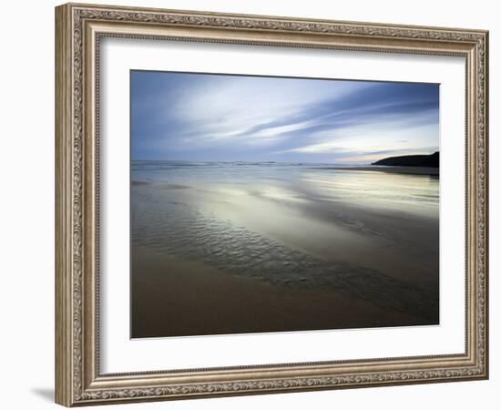 Beach Streams Leading to the Sea on Sandymouth Bay, Cornwall, England, United Kingdom, Europe-Ian Egner-Framed Photographic Print