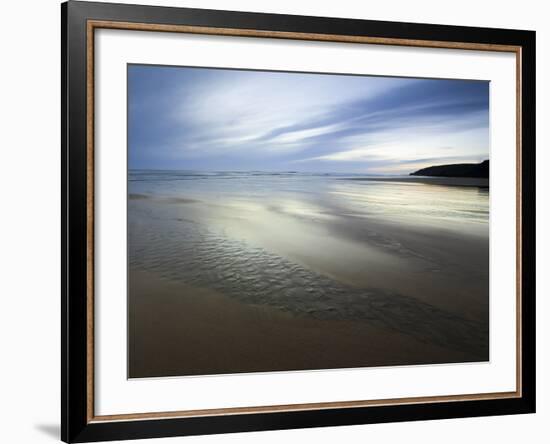 Beach Streams Leading to the Sea on Sandymouth Bay, Cornwall, England, United Kingdom, Europe-Ian Egner-Framed Photographic Print