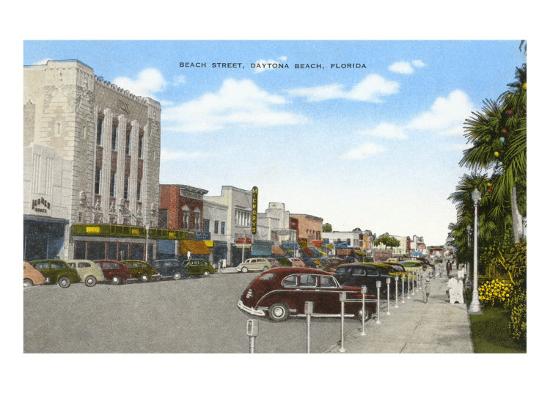 Beach Street Daytona Florida Art Print By