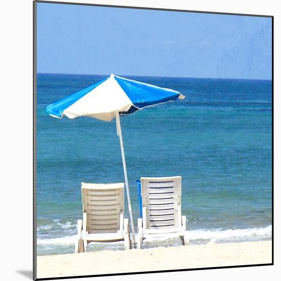 Beach Stripes 2-Kimberly Allen-Mounted Art Print