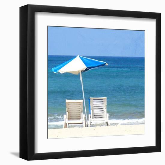 Beach Stripes 2-Kimberly Allen-Framed Art Print