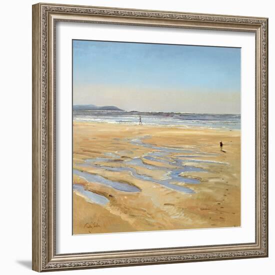Beach Strollers-Timothy Easton-Framed Giclee Print