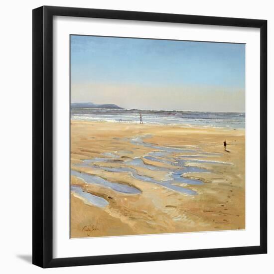 Beach Strollers-Timothy Easton-Framed Giclee Print