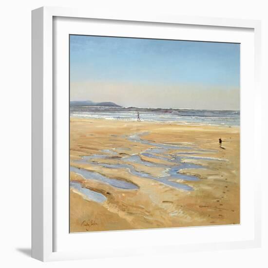 Beach Strollers-Timothy Easton-Framed Giclee Print