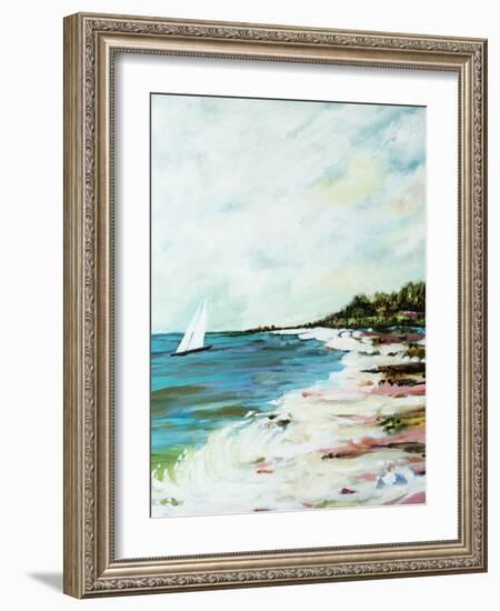 Beach Surf I-Karen Fields-Framed Art Print