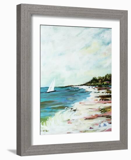 Beach Surf I-Karen Fields-Framed Art Print