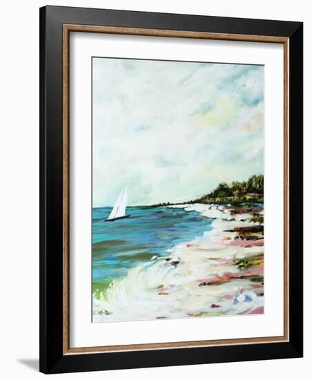 Beach Surf I-Karen Fields-Framed Art Print