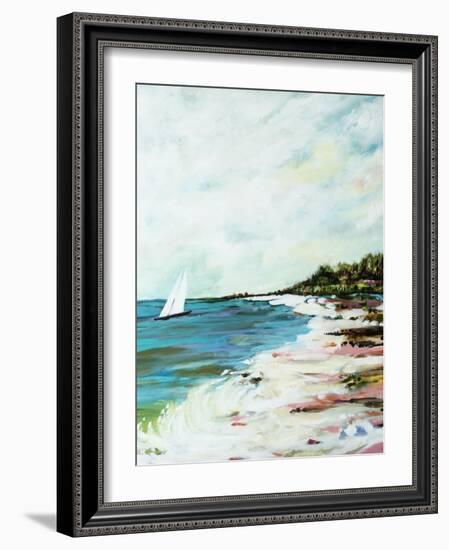 Beach Surf I-Karen Fields-Framed Art Print