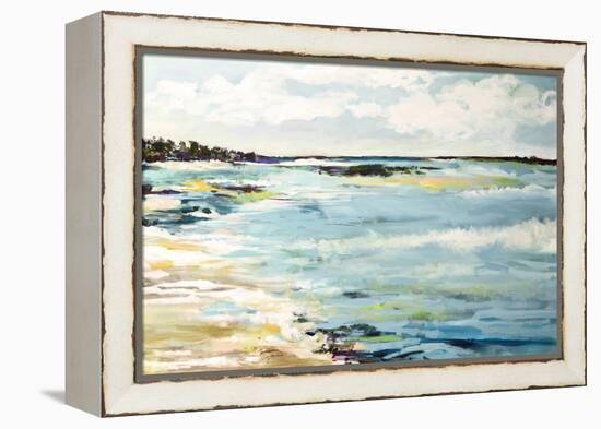 Beach Surf III-Karen Fields-Framed Stretched Canvas