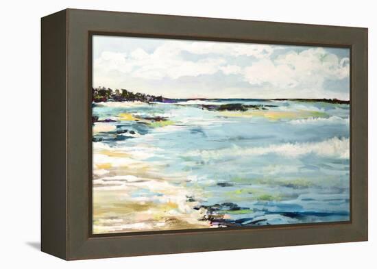 Beach Surf III-Karen Fields-Framed Stretched Canvas