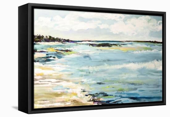Beach Surf III-Karen Fields-Framed Stretched Canvas