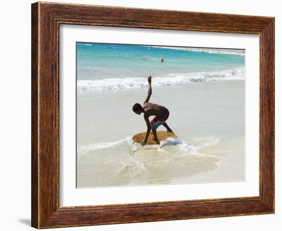 Beach Surfing at Santa Maria on the Island of Sal (Salt), Cape Verde Islands, Africa-R H Productions-Framed Photographic Print