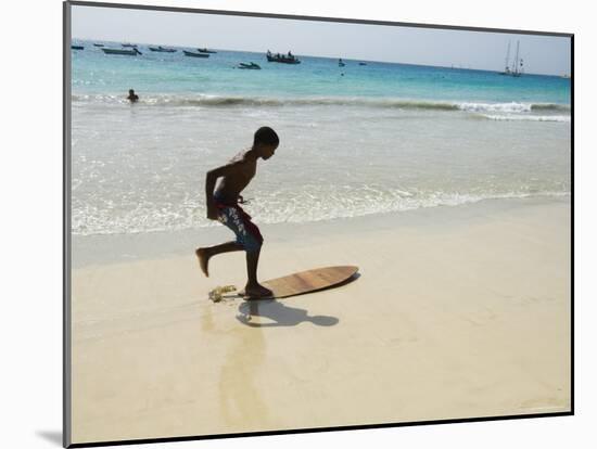 Beach Surfing at Santa Maria on the Island of Sal (Salt), Cape Verde Islands, Africa-R H Productions-Mounted Photographic Print