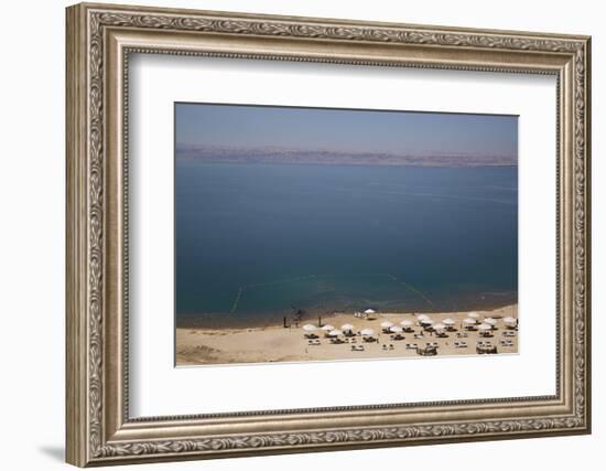 Beach Swimming Area, Crown Plaza Dead Sea Hotel, Dead Sea, Jordan, Middle East-Richard Maschmeyer-Framed Photographic Print