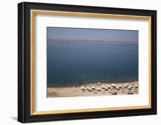 Beach Swimming Area, Crown Plaza Dead Sea Hotel, Dead Sea, Jordan, Middle East-Richard Maschmeyer-Framed Photographic Print