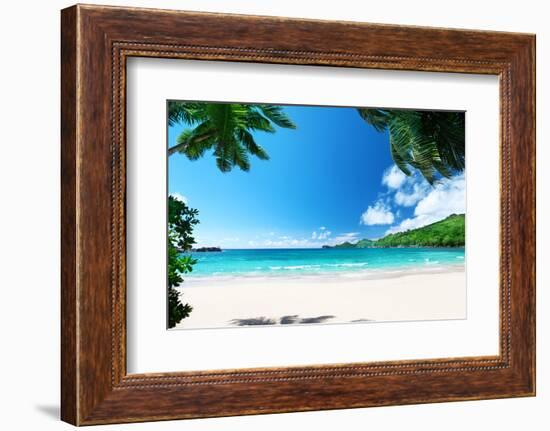 Beach Takamaka, Mahe Island, Seychelles-Iakov Kalinin-Framed Photographic Print