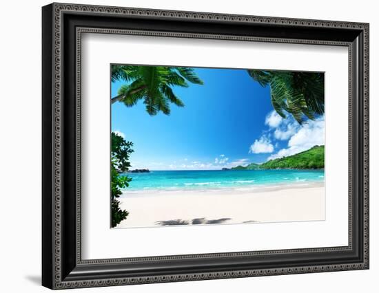 Beach Takamaka, Mahe Island, Seychelles-Iakov Kalinin-Framed Photographic Print