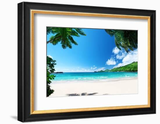 Beach Takamaka, Mahe Island, Seychelles-Iakov Kalinin-Framed Photographic Print