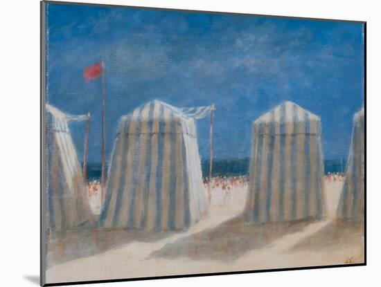 Beach Tents, Brittany, 2012-Lincoln Seligman-Mounted Giclee Print