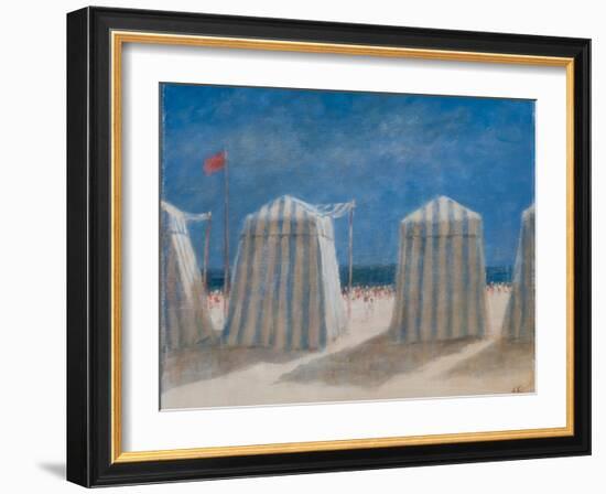 Beach Tents, Brittany, 2012-Lincoln Seligman-Framed Giclee Print