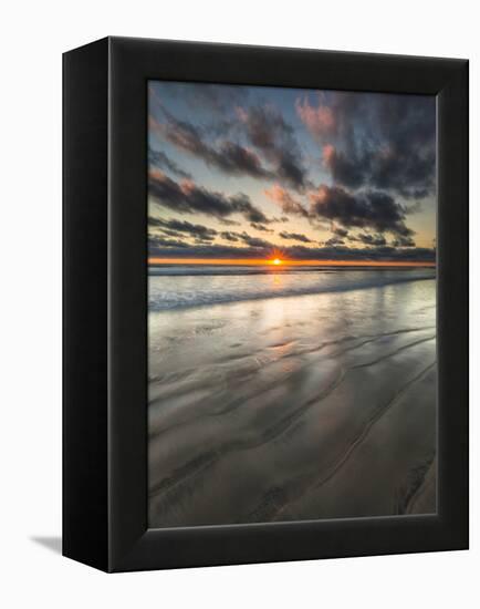 Beach Textures at Sunset in Carlsbad, Ca-Andrew Shoemaker-Framed Premier Image Canvas