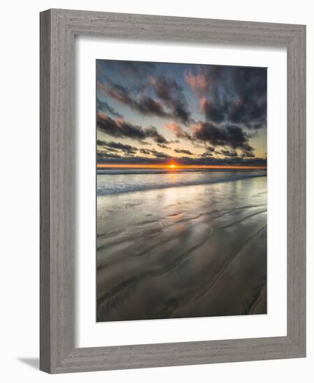 Beach Textures at Sunset in Carlsbad, Ca-Andrew Shoemaker-Framed Photographic Print