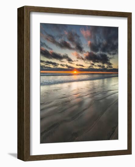 Beach Textures at Sunset in Carlsbad, Ca-Andrew Shoemaker-Framed Photographic Print