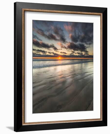 Beach Textures at Sunset in Carlsbad, Ca-Andrew Shoemaker-Framed Photographic Print