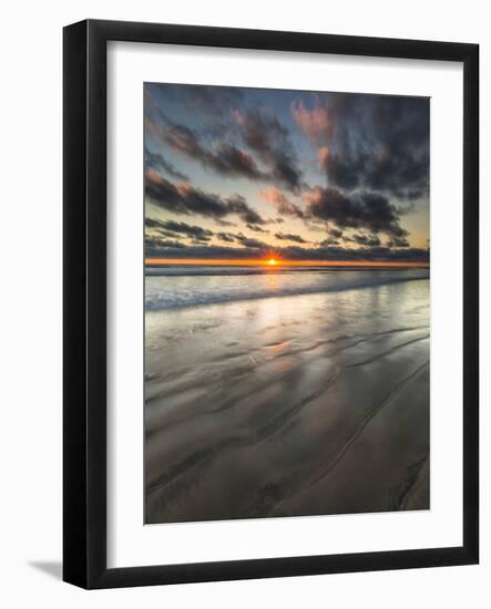 Beach Textures at Sunset in Carlsbad, Ca-Andrew Shoemaker-Framed Photographic Print