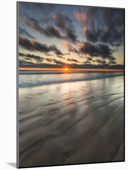 Beach Textures at Sunset in Carlsbad, Ca-Andrew Shoemaker-Mounted Photographic Print